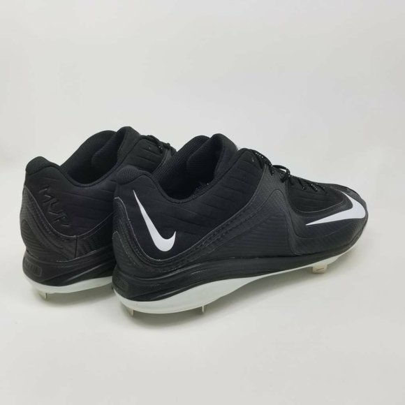 New Nike Air Mens 13.5 MVP Bsbl Pro Baseball Cleats Shoes Black White - Picture 7 of 8